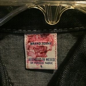 Beautiful True Religion Denim snap-up top